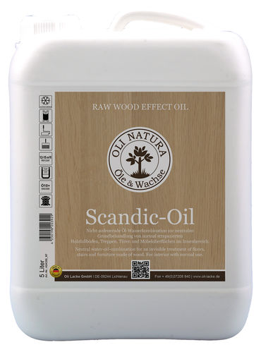 OLI NATURA Scandic-Oil  5 Liter, Scandicöl farblos, mit Rohholzeffekt