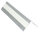 Mauerkantenschutz MS50 Aluminium + Rubbertex grau 50x50 mm x 100 cm Anfahrschutz