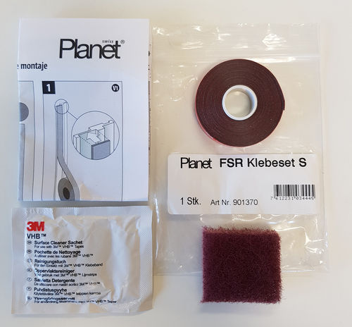 Planet FSR Klebeset S Länge: 2,5 m Doppelklebeband für Rollo FSR 6000, Klebeband 14 mm