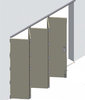 HERCULE Faltschiebetürbeschlag 9030-305D5 für 5 Paneele, H = 300 cm x B = 300 cm, Deckenbefestigung