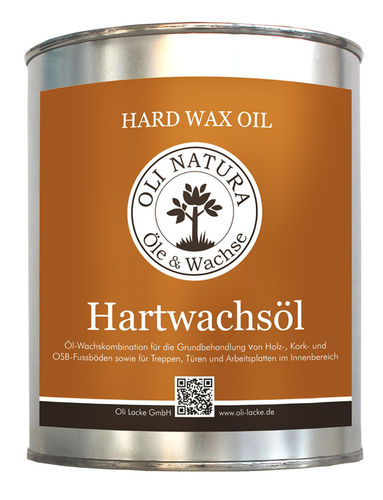 OLI NATURA Hartwachsöl 2,5 Liter = 19,96 Euro/L farblos, seidenmatt  Hartwachs-Öl