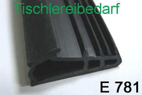 Flügelfalzdichtung E 781 / F 155 schwarz für 15 mm Falzbreite
