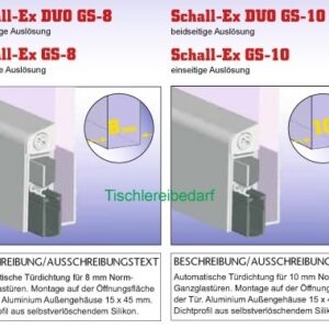 Athmer Schall-Ex Duo GS-8 Glastürdichtung Silber – Bild 4