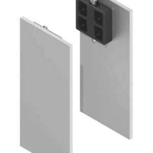Helm 140 Abdeckkappen für 2 x Abstandprofil Wand L/R Alu edelstahl effekt – Bild 2