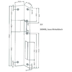 Winkelschließblech 250x35x25 mm DL – Bild 2