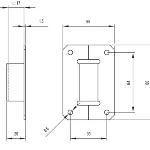 Tortreibriegel GK DENI Plano 16 mm – Bild 5