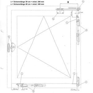 Dreh-Kipp-Beschlag Set DK15L – Bild 3
