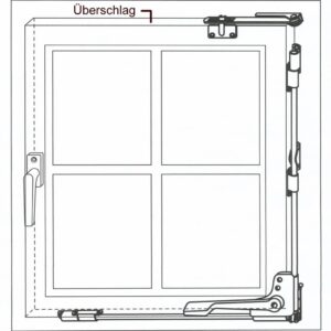 GSG Umlenkhebel DK 17/ Roto in weiß – Bild 4