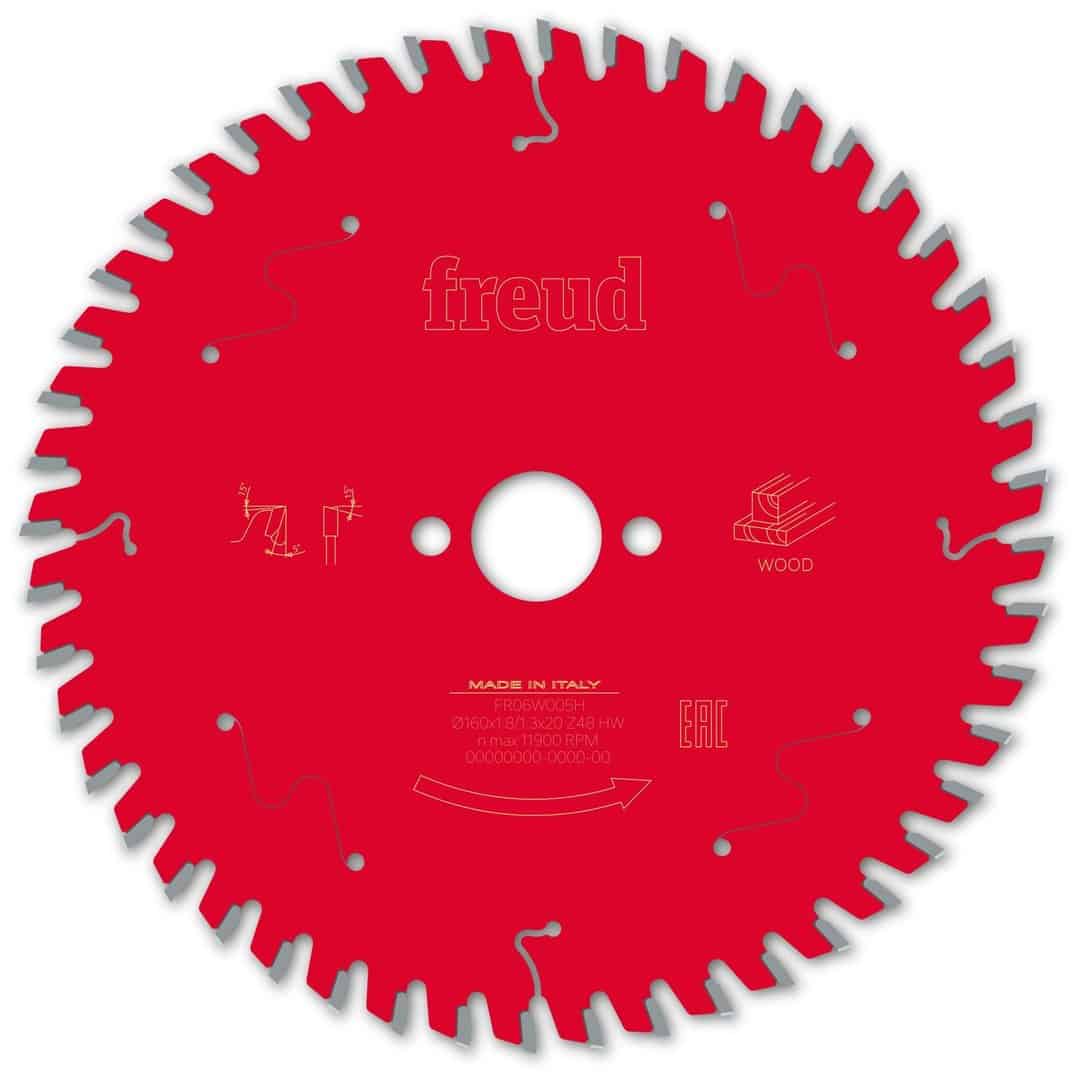 Kreissägeblatt für Holz – D160_B1.8_b1.3_d20 Z48 5°