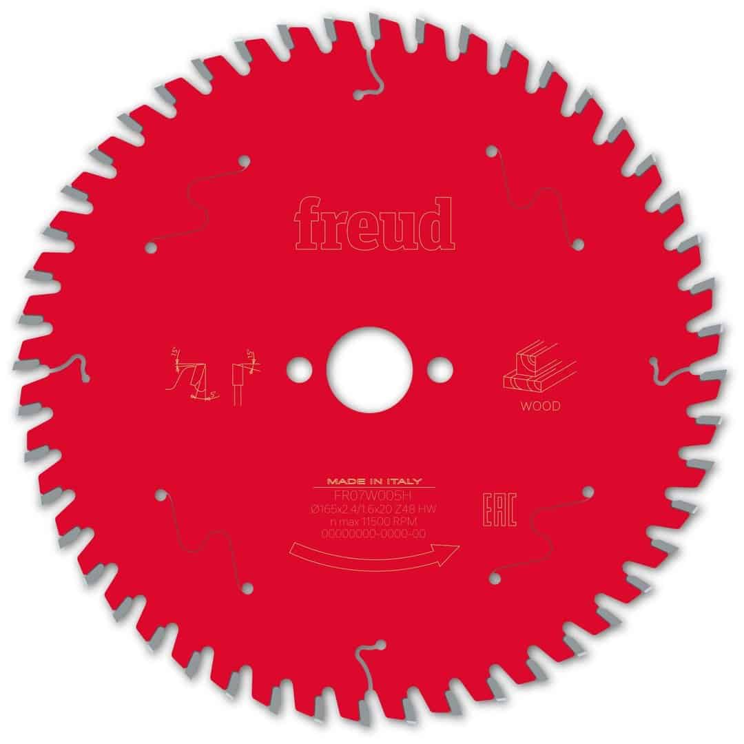 Kreissägeblatt für Holz – D165_B2.4_b1.6_d20 Z48 5°