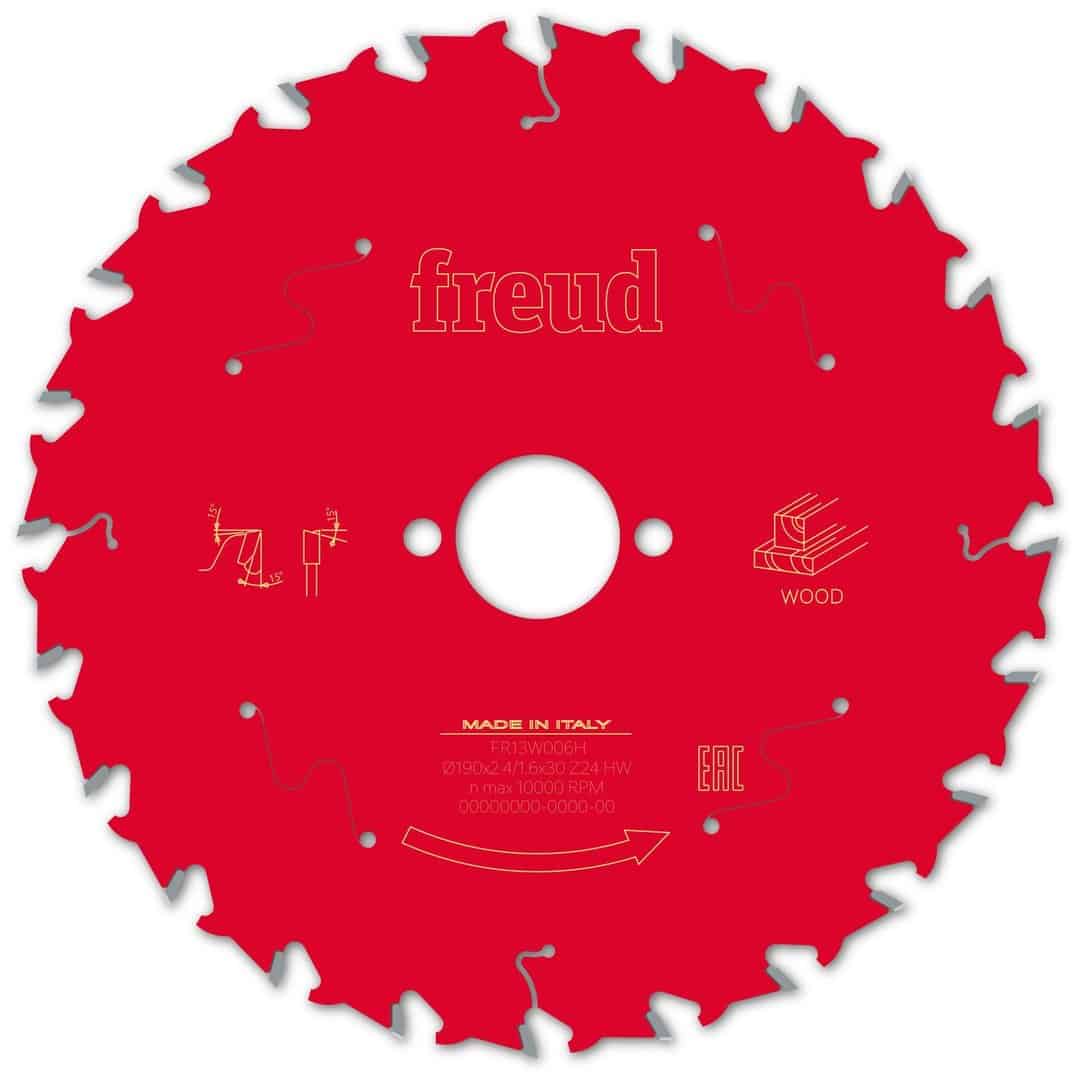 Kreissägeblatt für Holz – D190_B2.4_b1.6_d30 Z24 15°