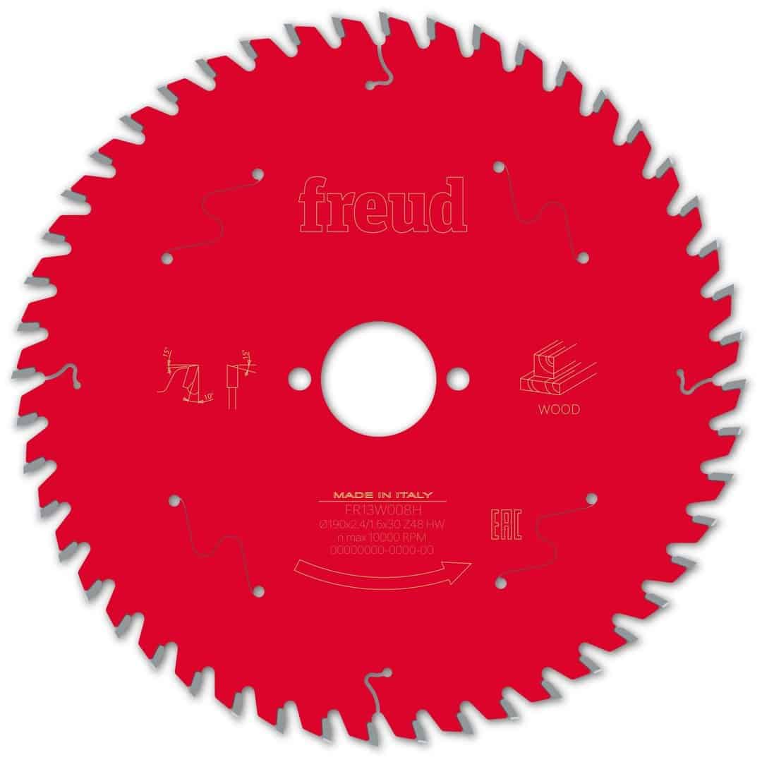 Kreissägeblatt für Holz – D190_B2.4_b1.6_d30 Z48 10°