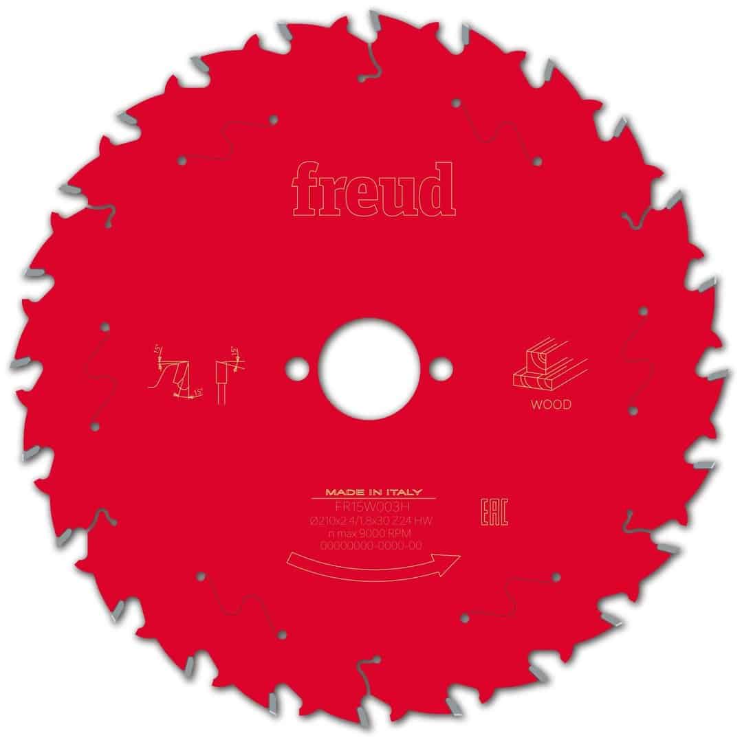 Kreissägeblatt für Holz – D210_B2.4_b1.8_d30 Z24 15°