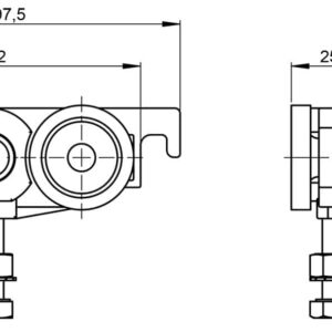 HELM 140 Garnitur 140-G1 für eine einflügelige Glasschiebetür – Bild 2