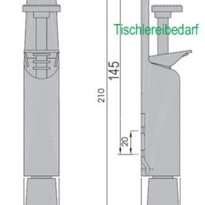 Türfeststeller KWS 1034 72  50 mm Hub – Bild 3