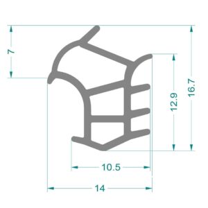 Stahlzargendichtung K 2652 grau 5,2 m – Bild 2