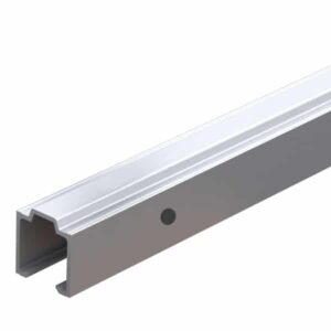 HELM 73WG-200BA1S1 Schiebetürbeschlag Glas 200 cm mit SmartStop und Blende Alu silber Wandmontage – Bild 3