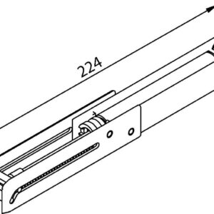 HELM 73ME-240S1 Schiebetürbeschlag 240 cm in Wand mit SmartStop für Türbreite bis 120 cm – Bild 11