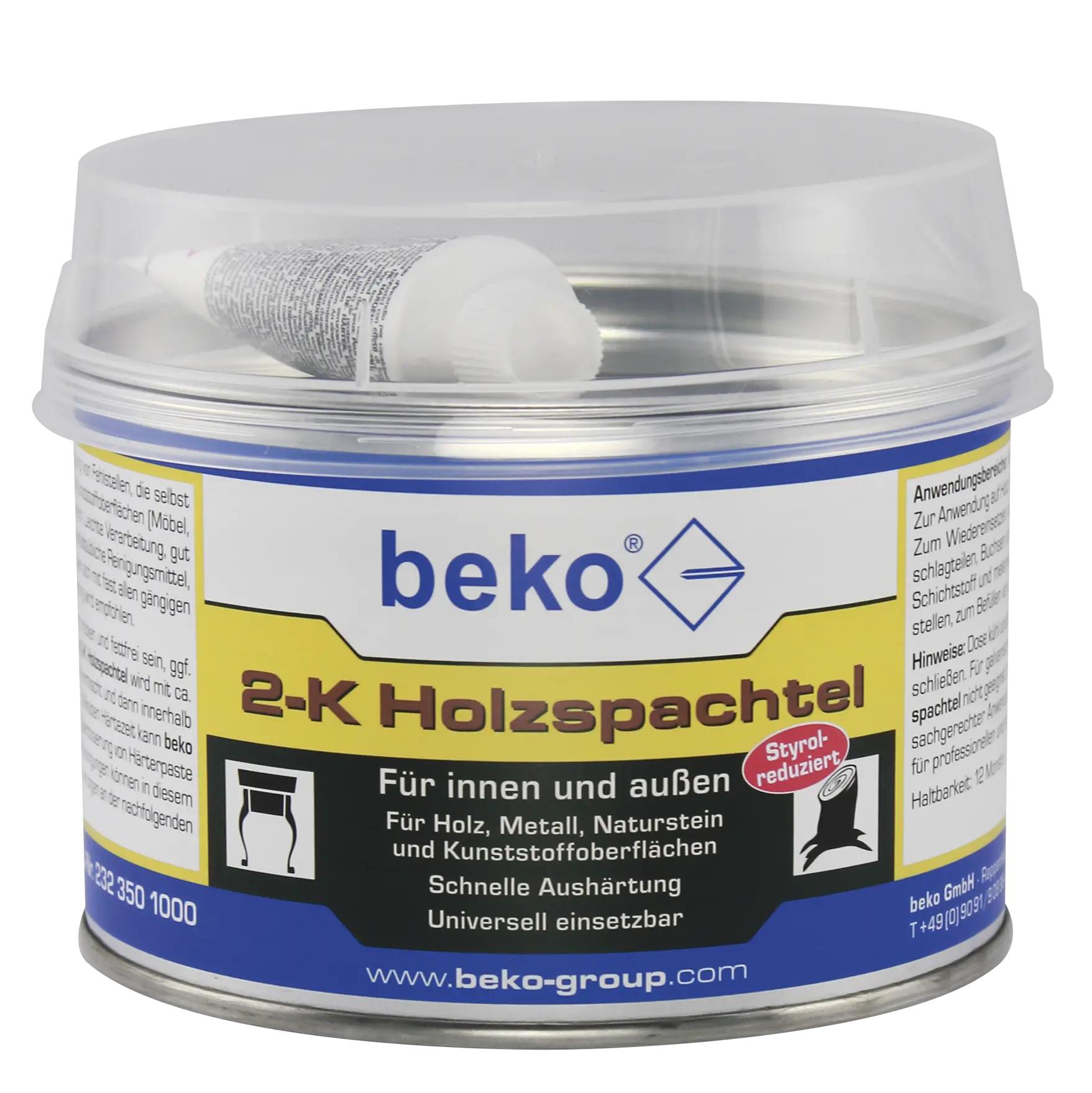 2-K Holzspachtel inkl. Härter 1000 g