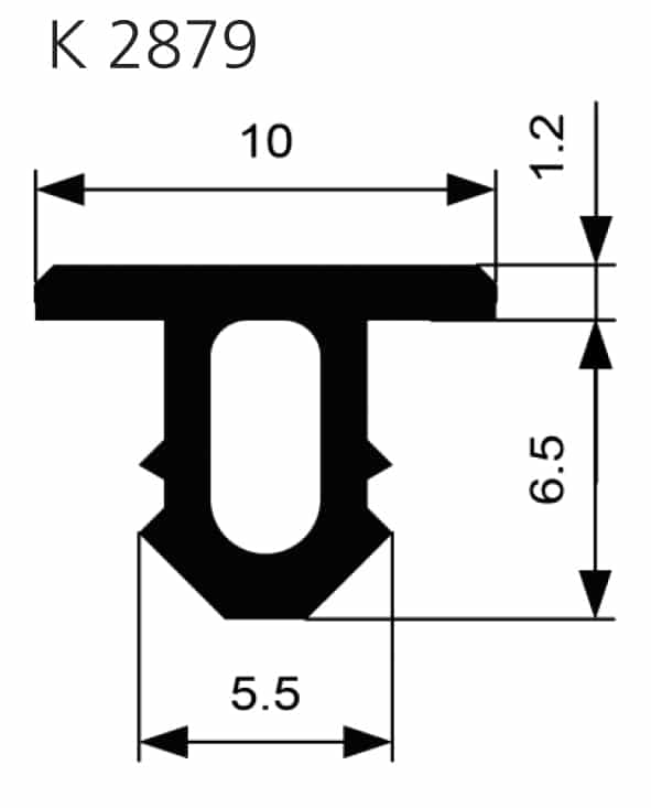 Gleitschutz Treppenprofil K 2879 schwarz 1 m