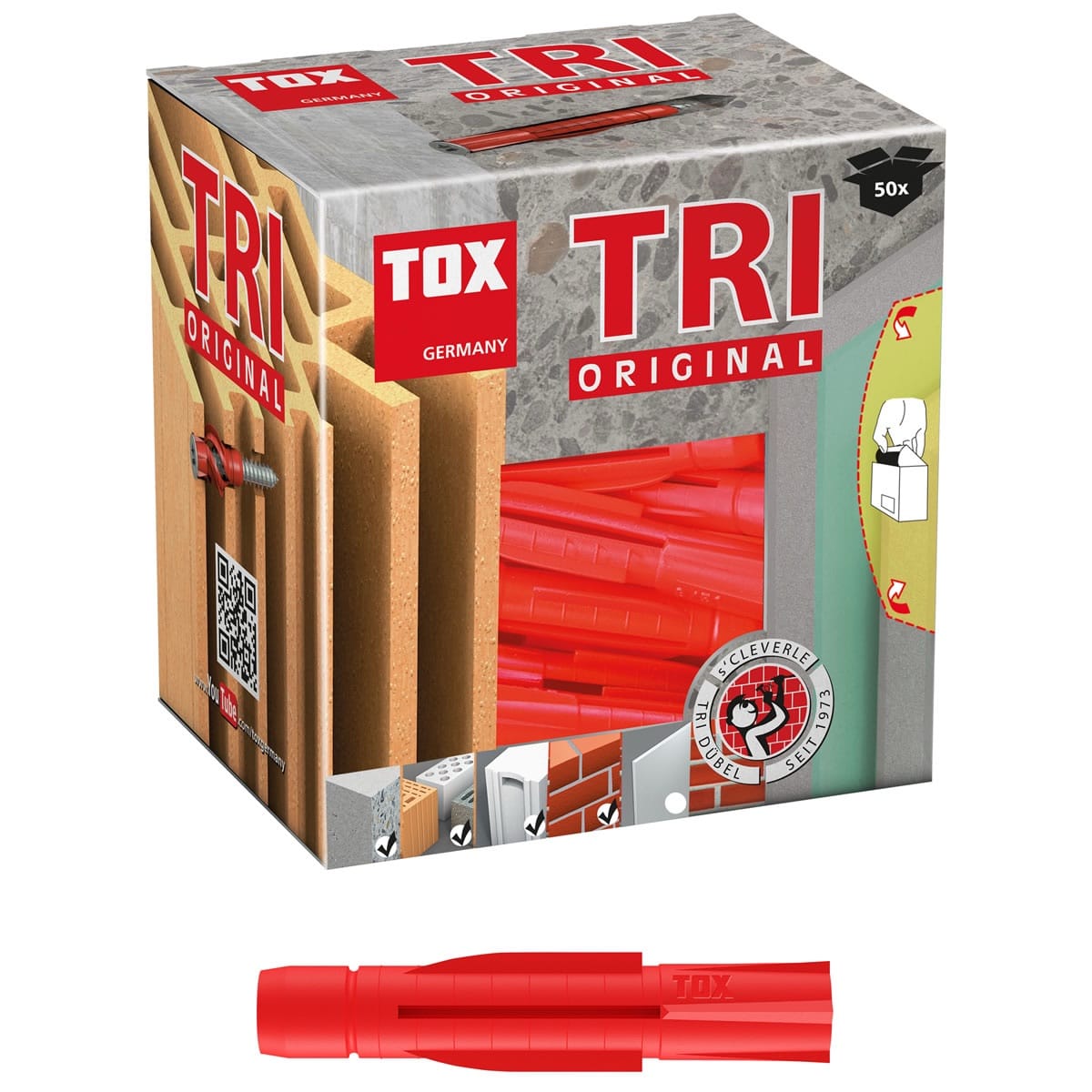 TOX TRI-Allzweckdübel 6×36 mm – 100 Stk.